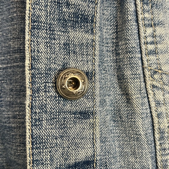Y2K FUBU Blue Jean Jacket women’s size 2X - Picture 4 of 10